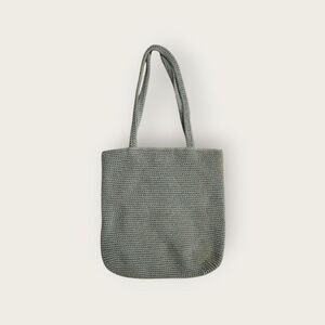 Vintage Y2k early 2000s Old Navy blue crochet hobo shoulder tote bag